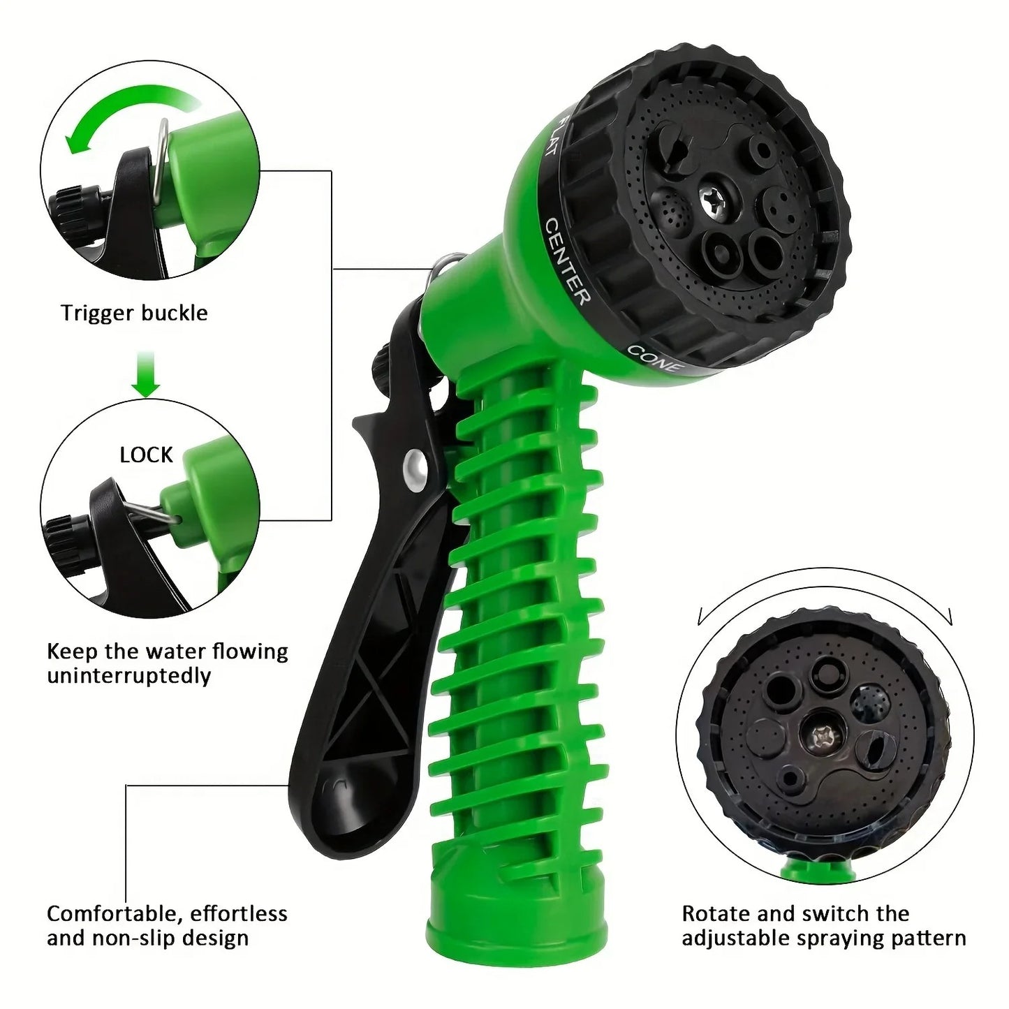 Water Magic Hose Pipe Stretchable Multi-Function Sprayer for Gardens, Cleaning, Car
