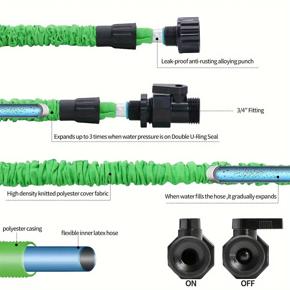 Water Magic Hose Pipe Stretchable Multi-Function Sprayer for Gardens, Cleaning, Car