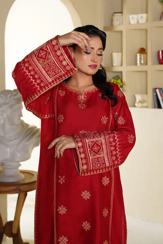 Imperial 2Pc - Embroidered Swiss Cambric Dress